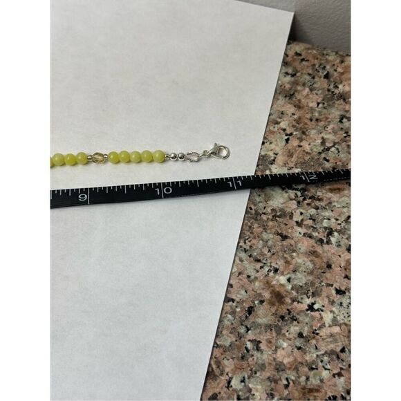 Yellow Jasper Gemstone Beaded Stretch Bracelet and Anklet - Picture 5 of 6